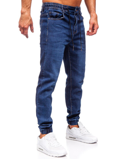 Uomo Pantaloni in jeans jogger blu scuro Bolf 9091