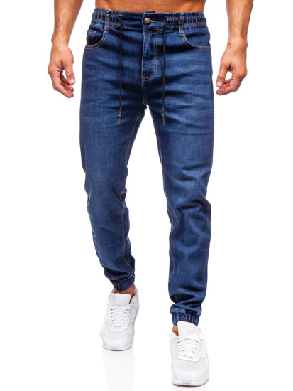 Uomo Pantaloni in jeans jogger blu scuro Bolf 9091