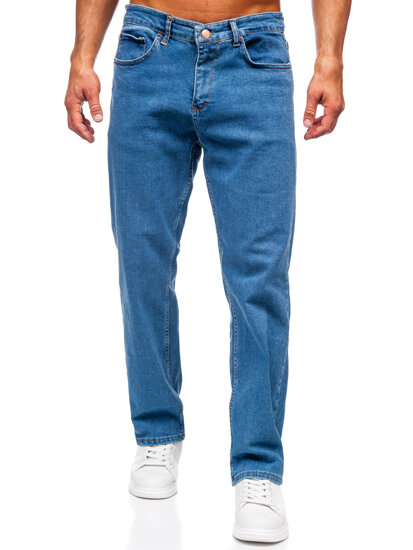 Uomo Pantaloni in jeans regular fit Blu scuro Bolf 5444