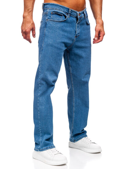 Uomo Pantaloni in jeans regular fit Blu scuro Bolf 5444