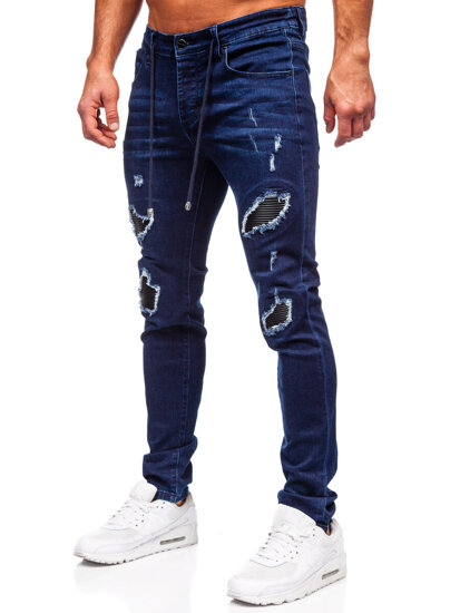 Uomo Pantaloni in jeans regular fit Blu scuro Bolf MP0100BS