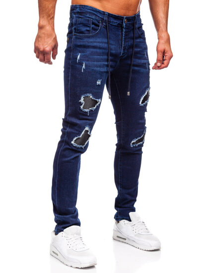 Uomo Pantaloni in jeans regular fit Blu scuro Bolf MP0100BS