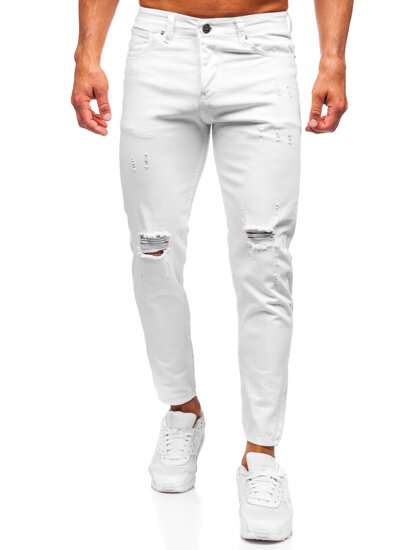 Uomo Pantaloni in jeans slim fit Bianco Bolf 5872