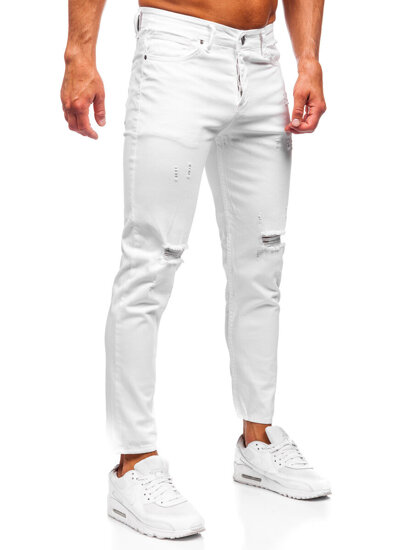 Uomo Pantaloni in jeans slim fit Bianco Bolf 5872