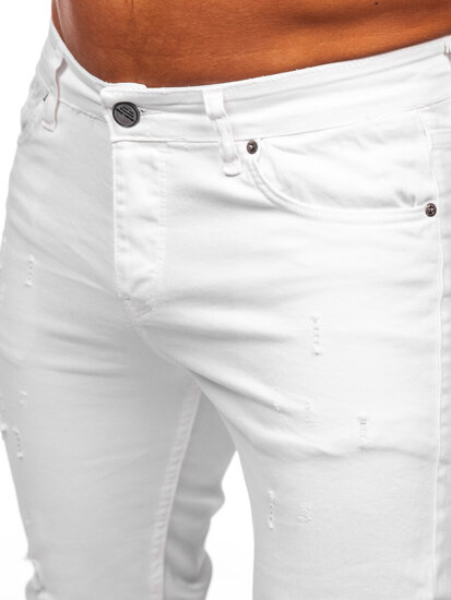 Uomo Pantaloni in jeans slim fit Bianco Bolf 5876