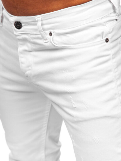 Uomo Pantaloni in jeans slim fit Bianco Bolf 5877