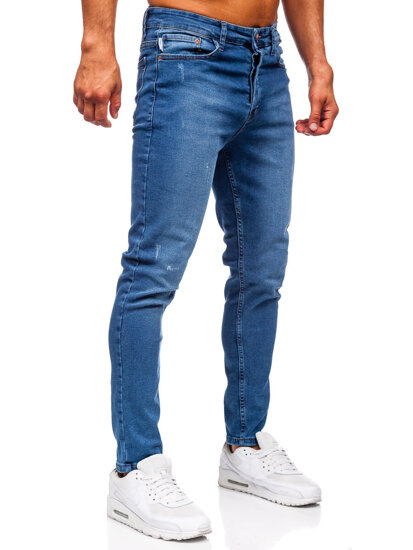 Uomo Pantaloni in jeans slim fit Blu scuro Bolf 6175