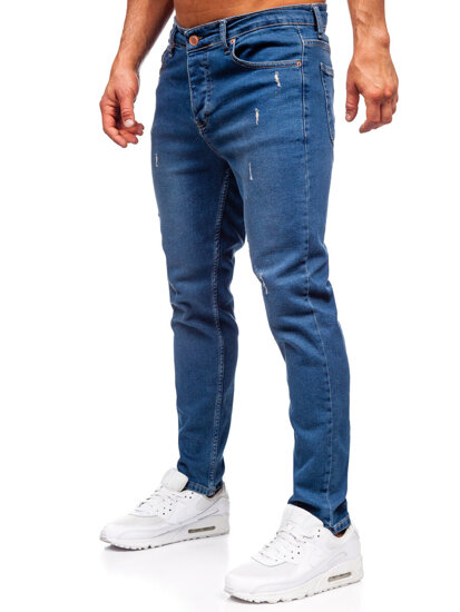 Uomo Pantaloni in jeans slim fit Blu scuro Bolf 6452