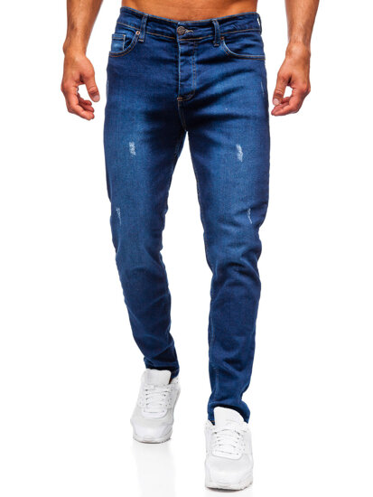 Uomo Pantaloni in jeans slim fit Blu scuro Bolf 6516