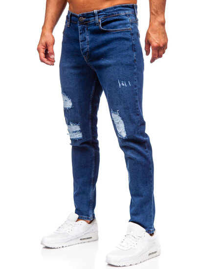 Uomo Pantaloni in jeans slim fit Blu scuro Bolf 6536