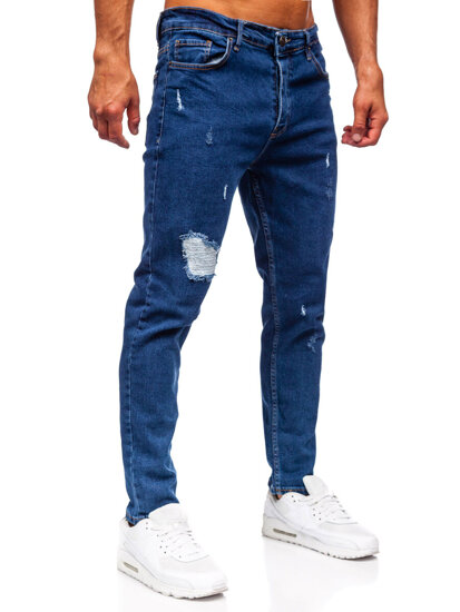 Uomo Pantaloni in jeans slim fit Blu scuro Bolf 6553