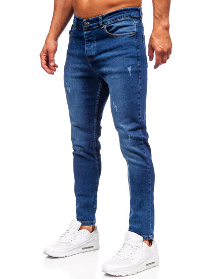 Uomo Pantaloni in jeans slim fit Blu scuro Bolf 6564-1