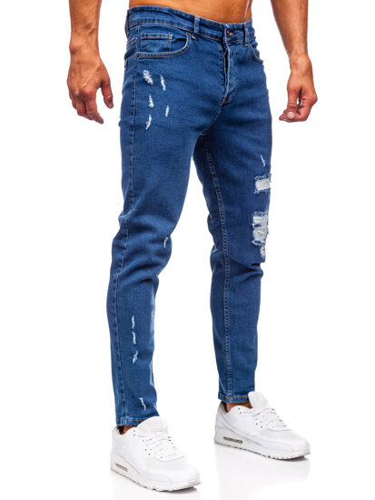 Uomo Pantaloni in jeans slim fit Blu scuro Bolf 6565