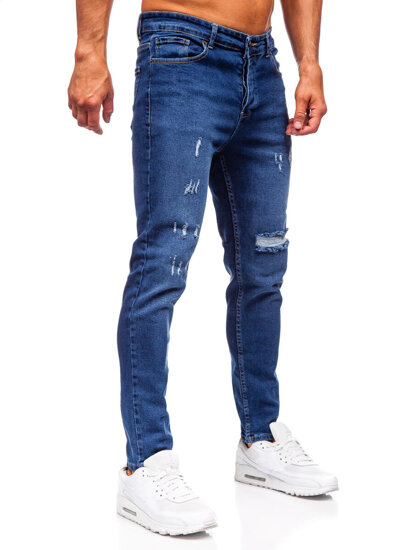 Uomo Pantaloni in jeans slim fit Blu scuro Bolf 6566-2