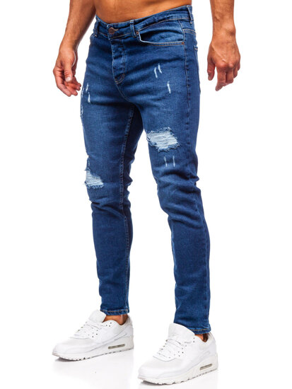 Uomo Pantaloni in jeans slim fit Blu scuro Bolf 6569-1