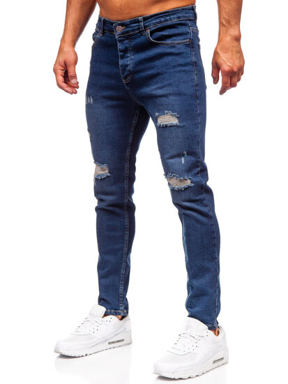 Uomo Pantaloni in jeans slim fit Blu scuro Bolf 6569