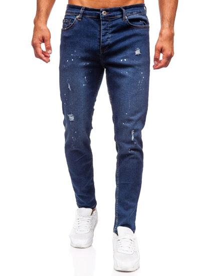 Uomo Pantaloni in jeans slim fit Blu scuro Bolf 6571