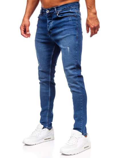 Uomo Pantaloni in jeans slim fit Blu scuro Bolf 6585