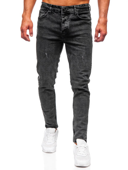 Uomo Pantaloni in jeans slim fit Nero Bolf 6497