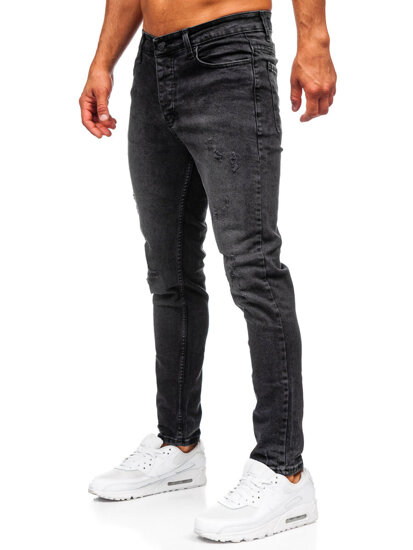 Uomo Pantaloni in jeans slim fit Nero Bolf 6498