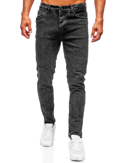 Uomo Pantaloni in jeans slim fit Nero Bolf 6499