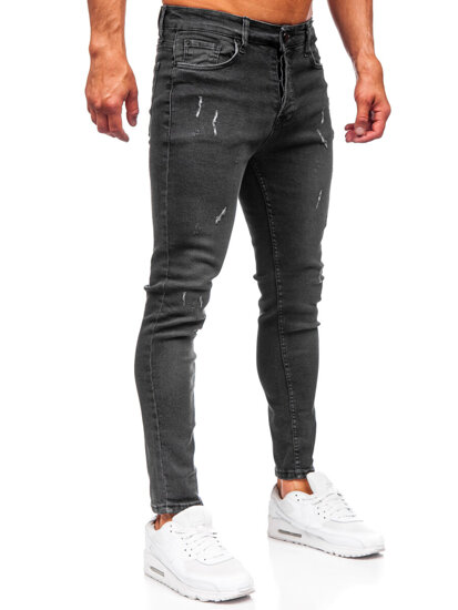 Uomo Pantaloni in jeans slim fit Nero Bolf 6513