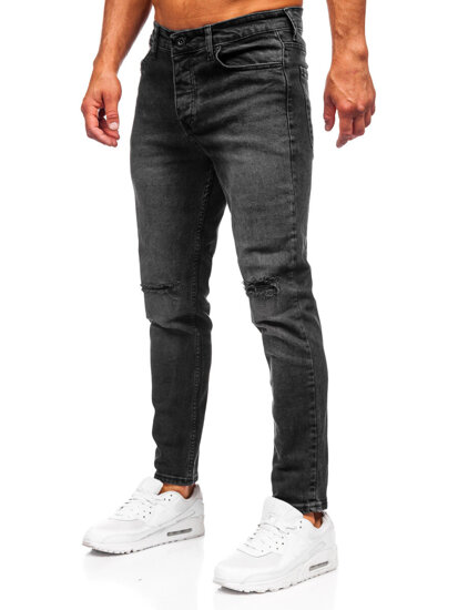 Uomo Pantaloni in jeans slim fit Nero Bolf 6526