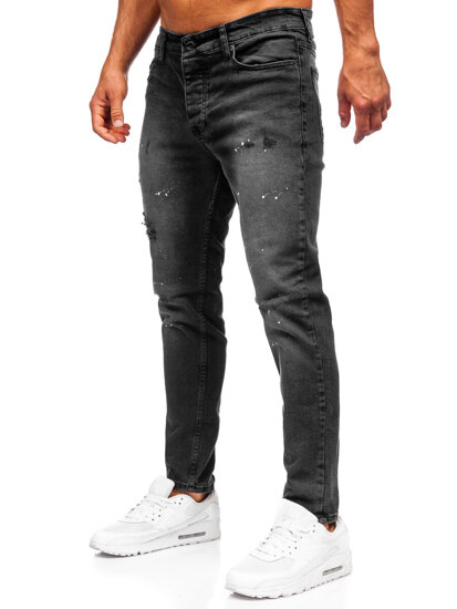 Uomo Pantaloni in jeans slim fit Nero Bolf 6533