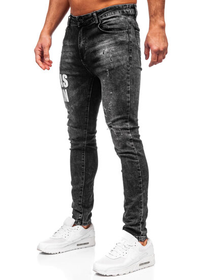 Uomo Pantaloni in jeans slim fit Nero Bolf TF291