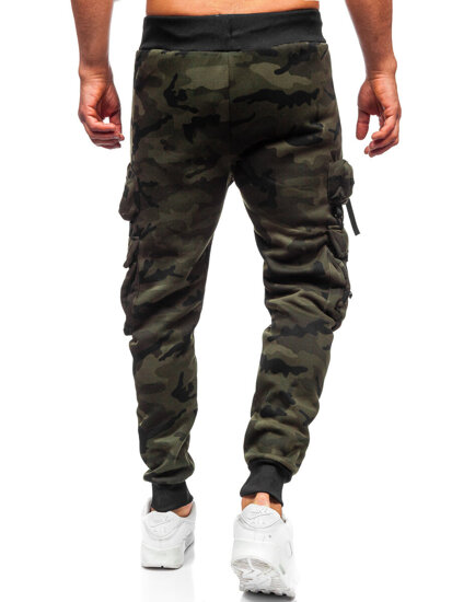 Uomo Pantaloni jogger cargo da tuta caldi Khaki Bolf HSS353