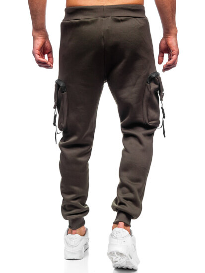 Uomo Pantaloni jogger cargo da tuta caldi Verde Bolf K23