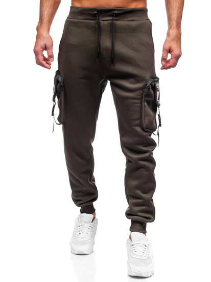 Uomo Pantaloni jogger cargo da tuta caldi Verde Bolf K23