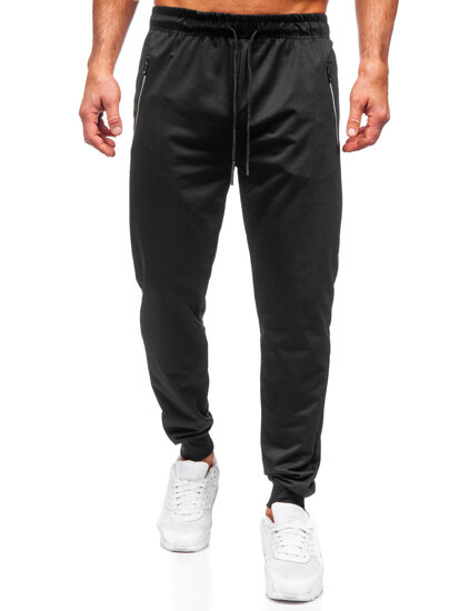 Uomo Pantaloni jogger da tuta Nero Bolf JX6108