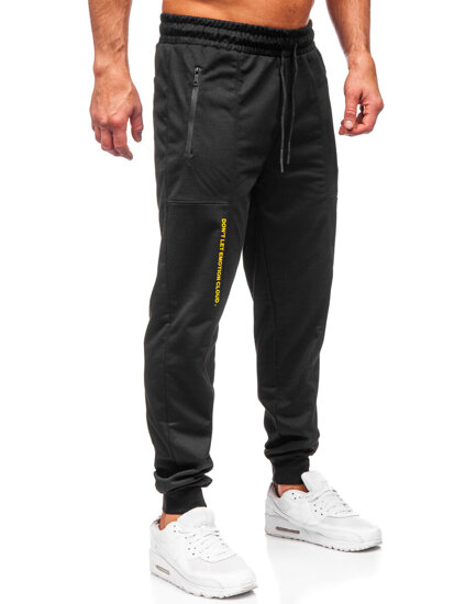 Uomo Pantaloni jogger da tuta Nero Bolf JX6333