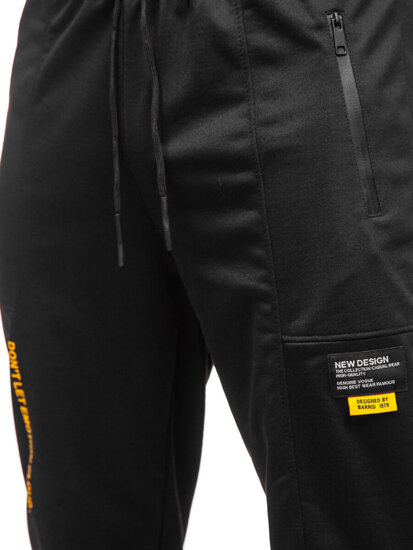 Uomo Pantaloni jogger da tuta Nero Bolf JX6333