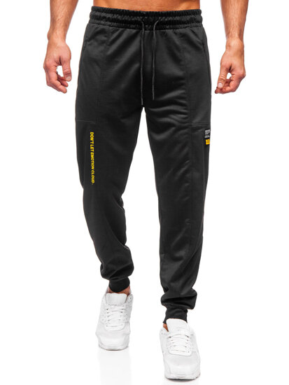 Uomo Pantaloni jogger da tuta Nero Bolf JX6333