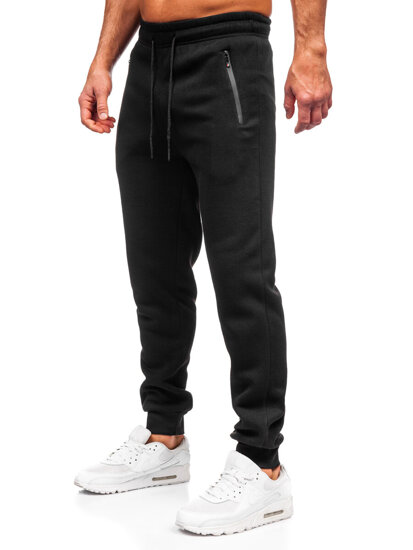 Uomo Pantaloni jogger da tuta Nero Bolf JX9816