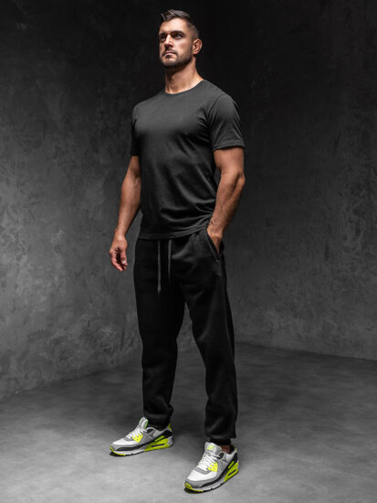 Uomo Pantaloni jogger da tuta Nero Bolf MS002A1