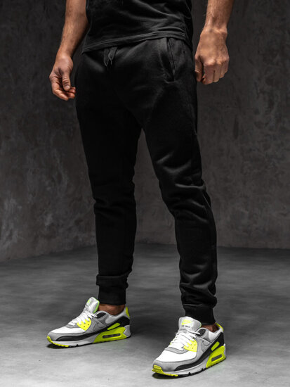 Uomo Pantaloni jogger da tuta Nero Bolf XW01-C