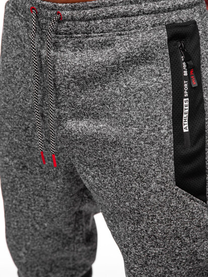 Uomo Pantaloni jogger da tuta caldi Antracite Bolf Q1100