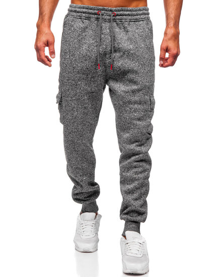 Uomo Pantaloni jogger da tuta caldi Antracite Bolf Q1108