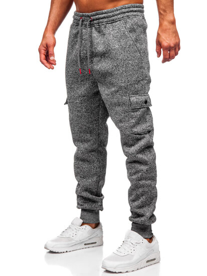 Uomo Pantaloni jogger da tuta caldi Antracite Bolf Q1108