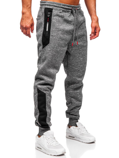 Uomo Pantaloni jogger da tuta caldi Antracite Bolf Q1200