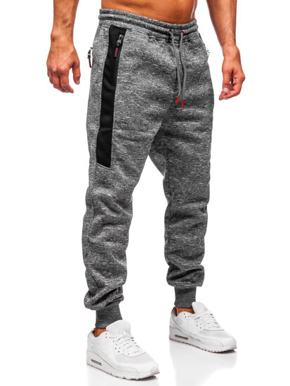 Uomo Pantaloni jogger da tuta caldi Antracite Bolf Q1201