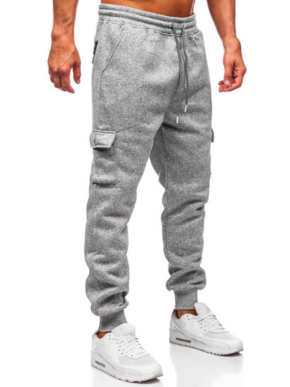 Uomo Pantaloni jogger da tuta caldi Grigio Bolf Q1108