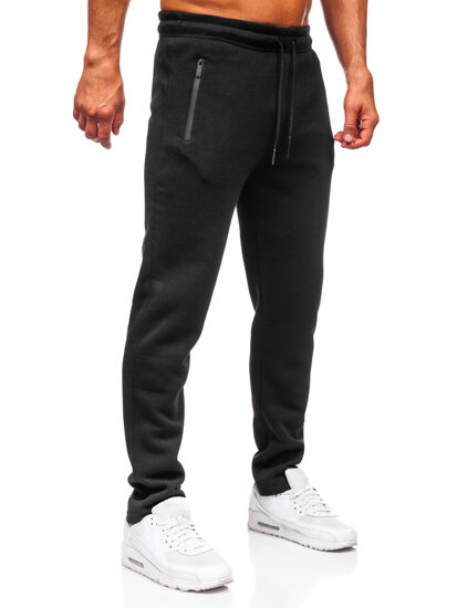 Uomo Pantaloni jogger da tuta spessi Nero Bolf JX6212