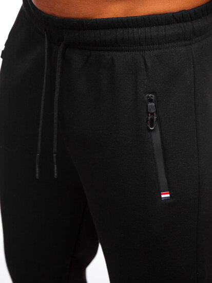 Uomo Pantaloni jogger da tuta spessi Nero Bolf JX6278