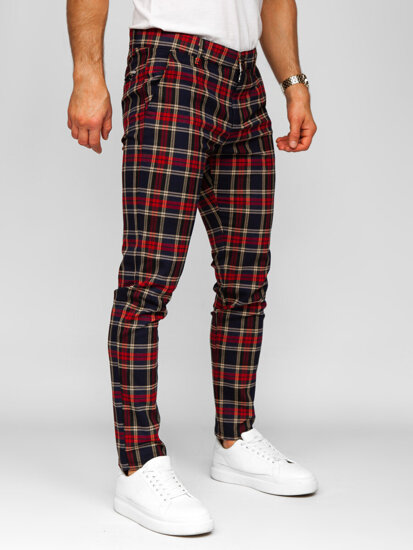 Uomo Pantaloni joggers a quadri Blu scuro Bolf 184165