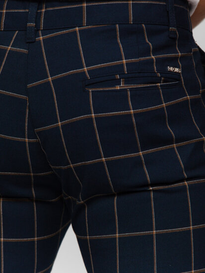 Uomo Pantaloni joggers a quadri Blu scuro Bolf 184177