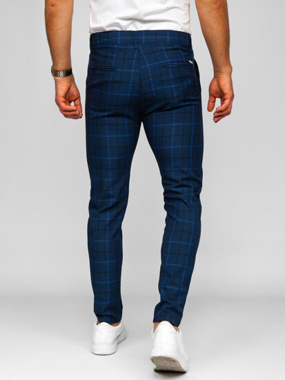 Uomo Pantaloni joggers a quadri Blu scuro Bolf 184195